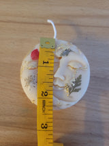 Nag Champa Soy Candle: Handmade Moon and Sun with Dried Flowers