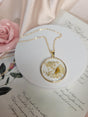 Flower Resin Necklace, Handmade Unisex Pendant, Unique Nature Gift, For Birthdays & Occasions