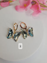 Butterfly Alloy Crystal Dangle Earrings - Unique Fashion Accessories for Women & Girls, Gift for Friends
