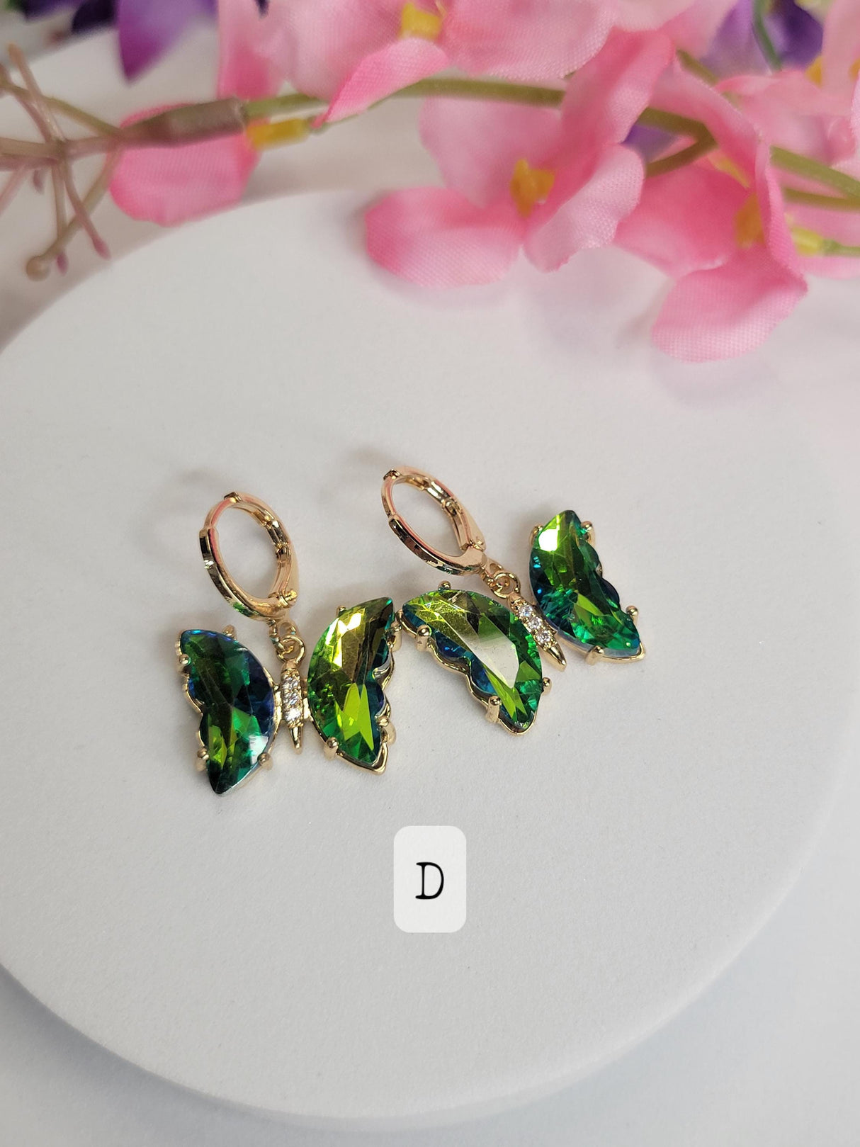 Butterfly Alloy Crystal Dangle Earrings - Unique Fashion Accessories for Women & Girls, Gift for Friends