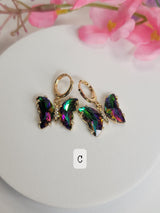 Butterfly Alloy Crystal Dangle Earrings - Unique Fashion Accessories for Women & Girls, Gift for Friends