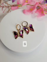 Butterfly Alloy Crystal Dangle Earrings - Unique Fashion Accessories for Women & Girls, Gift for Friends