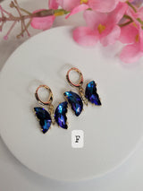 Butterfly Alloy Crystal Dangle Earrings - Unique Fashion Accessories for Women & Girls, Gift for Friends
