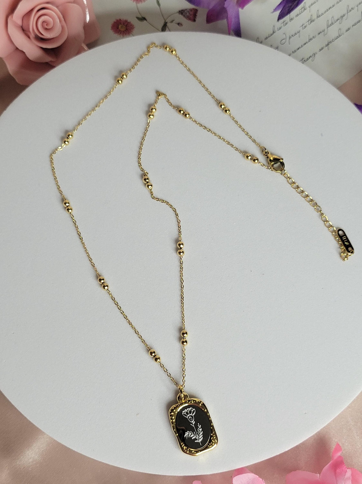 Birth Month Necklace Silver and Gold Tones Handcrafted Ideal for Anniversary, Gift for Women