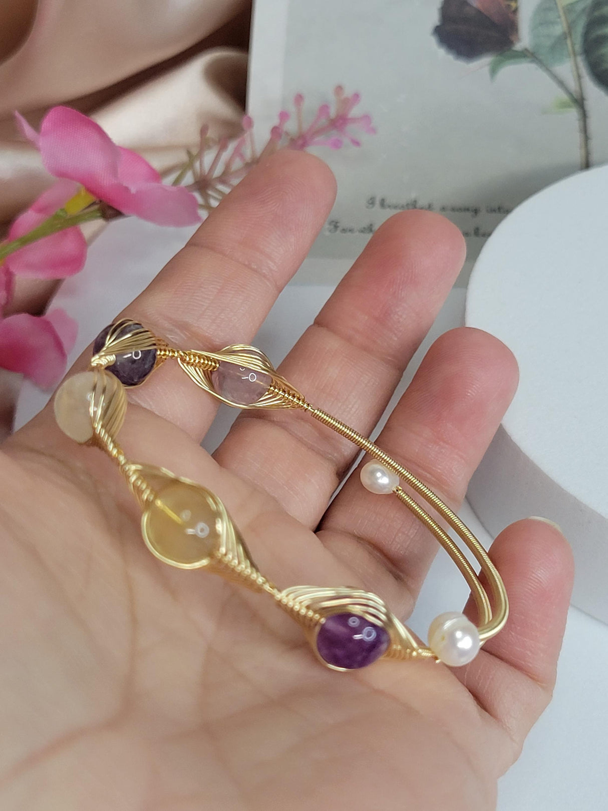 Crystal Bangle Gold Plated Elegant Jewelry for Women, Stylish Accessory for Special Occasions