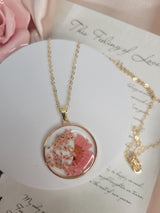 Flower Resin Necklace, Handmade Unisex Pendant, Unique Nature Gift, For Birthdays & Occasions