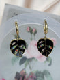 Midnight Leaf Hoops - Handmade Leaf-Shaped Earrings for Boho Style - Nature Lovers & Gift for Her