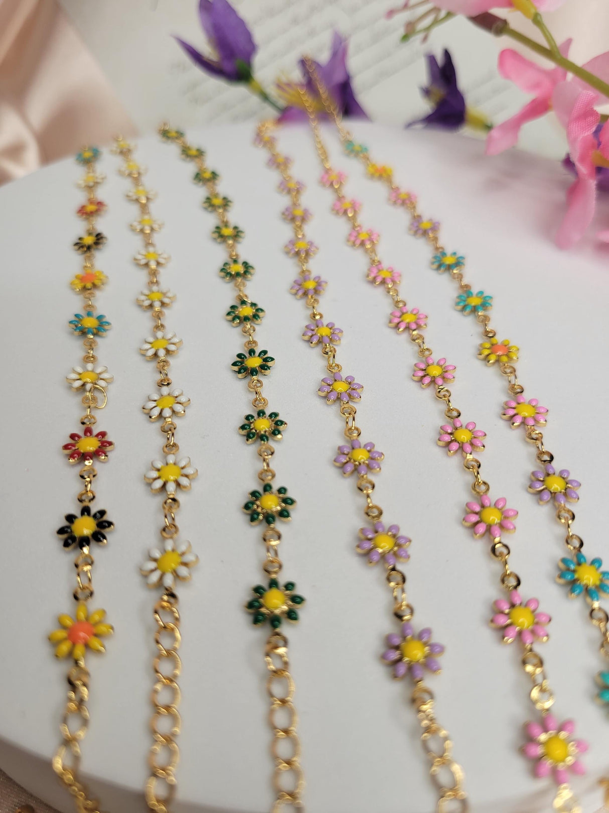 Daisy Necklace, Handcrafted Gold Flower Pendant for Women, Nature Lovers, Spring & Summer Accessory