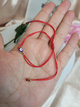 Evil Eye Bracelet, adjustable red string with protective charm, daily ward, spiritual jewelry