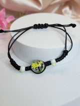 Enchanted Tree of Life & Butterflies Cord Bracelet-Nature Inspired Jewelry-Nature Growth Jewelry