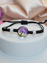 Enchanted Tree of Life & Butterflies Cord Bracelet-Nature Inspired Jewelry-Nature Growth Jewelry