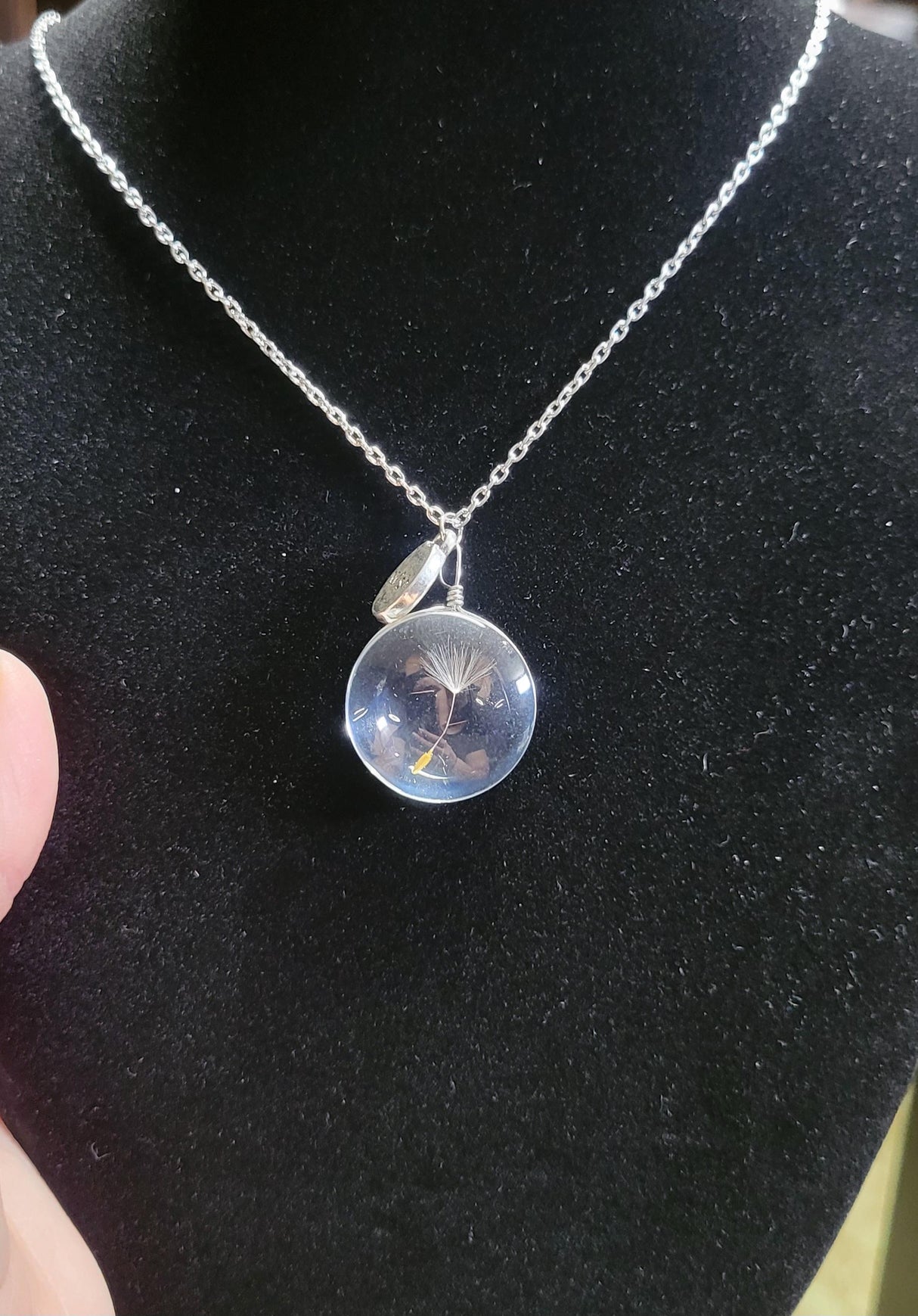 Wishing Necklace with Dandelion, Lucky Charm Jewelry for Positivity, Gift for Friends