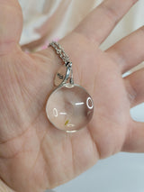 Wishing Necklace with Dandelion, Lucky Charm Jewelry for Positivity, Gift for Friends