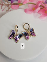 Butterfly Alloy Crystal Dangle Earrings - Unique Fashion Accessories for Women & Girls, Gift for Friends