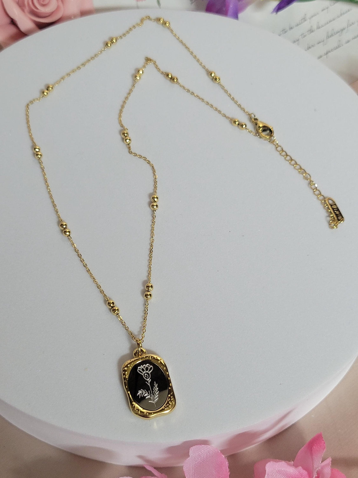 Birth Month Necklace Silver and Gold Tones Handcrafted Ideal for Anniversary, Gift for Women