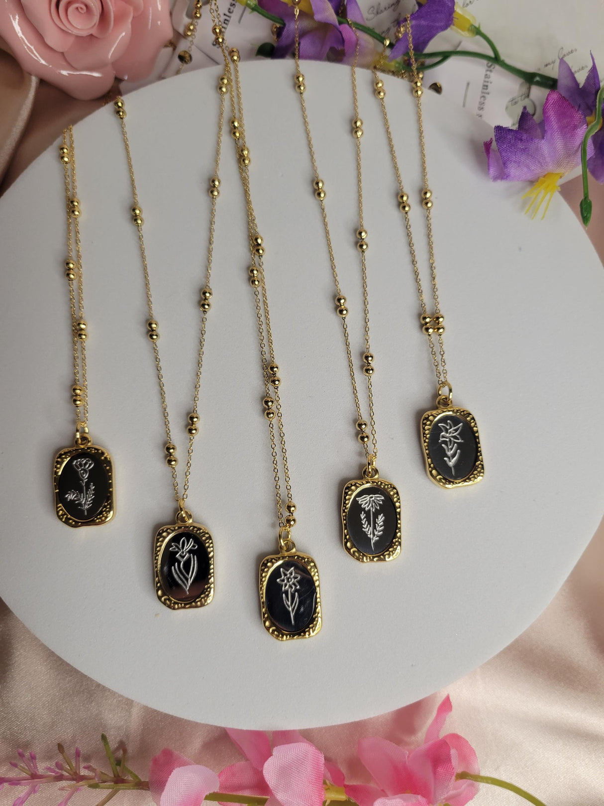 Birth Month Necklace Silver and Gold Tones Handcrafted Ideal for Anniversary, Gift for Women