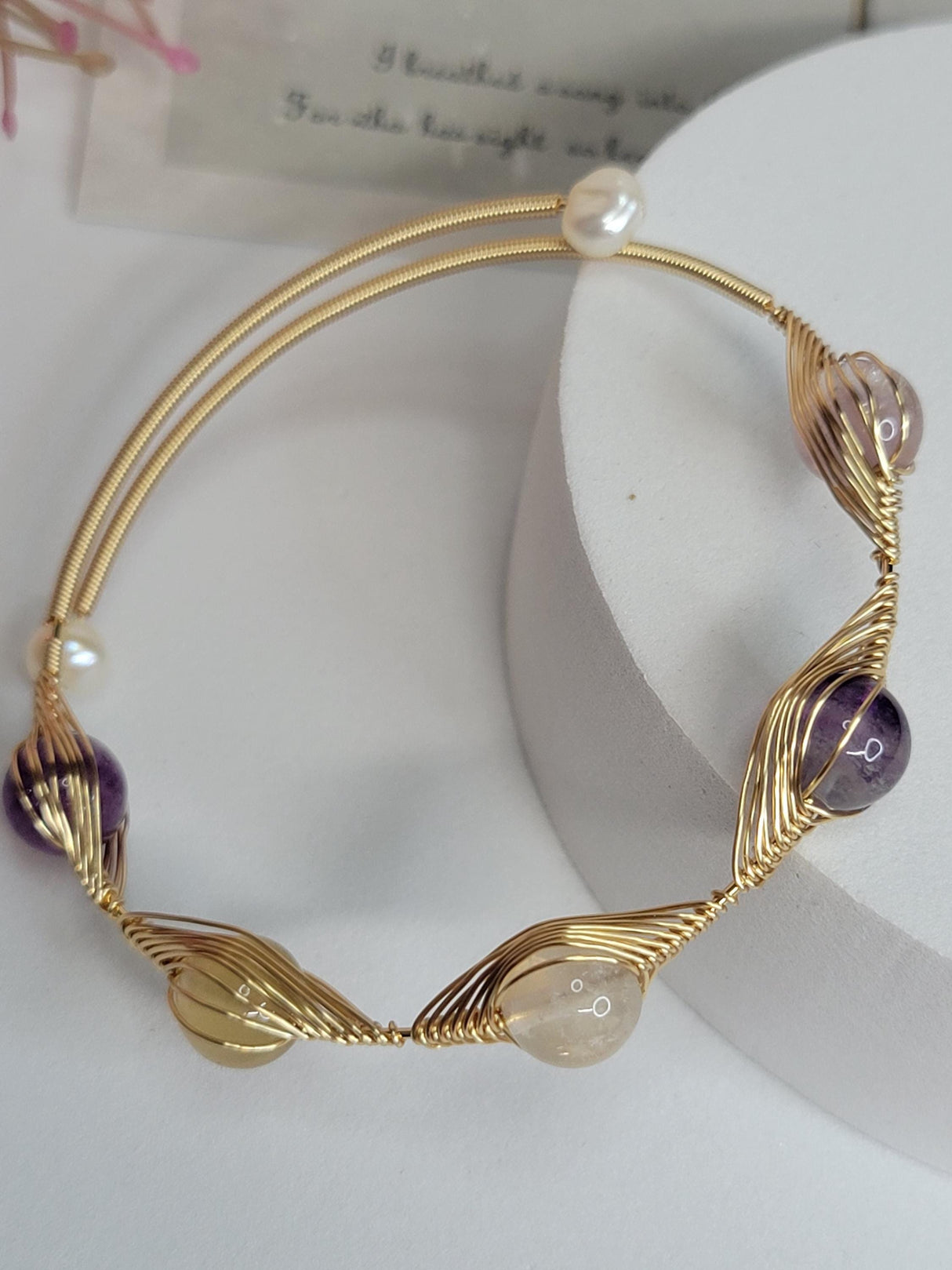 Crystal Bangle Gold Plated Elegant Jewelry for Women, Stylish Accessory for Special Occasions