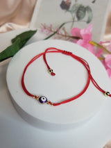 Evil Eye Bracelet, adjustable red string with protective charm, daily ward, spiritual jewelry