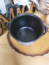 Triple Moon Pentagram Cauldron Burner Black Metal Cauldron Altar Burner
