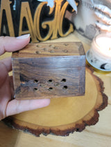 Small Wood Incense Cone Burner Handmade Home Decor Meditation and Gift for Aromatherapy Lovers