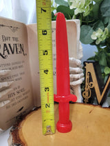 Sword Candle Red – Handcrafted Paraffin Wax Decor for Medieval Themed Events or Gifts