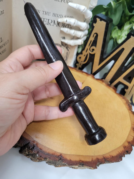 Sword Candle Black – Handcrafted Paraffin Wax Decor for Medieval Themed Events or Gifts