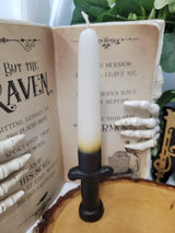 Sword Candle Black and White – Unique Wax Decor for Medieval Style Parties & Gift