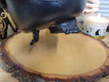 Triple Moon Pentagram Cauldron Burner Black Metal Cauldron Altar Burner