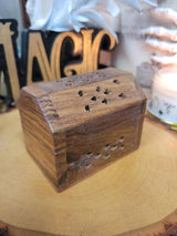 Small Wood Incense Cone Burner Handmade Home Decor Meditation and Gift for Aromatherapy Lovers