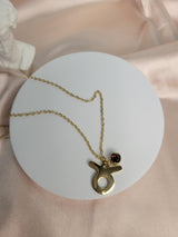 Zodiac Sign Necklace Gold – Astrology Pendant Necklace with Birthstone Charm – Horoscope Jewelry