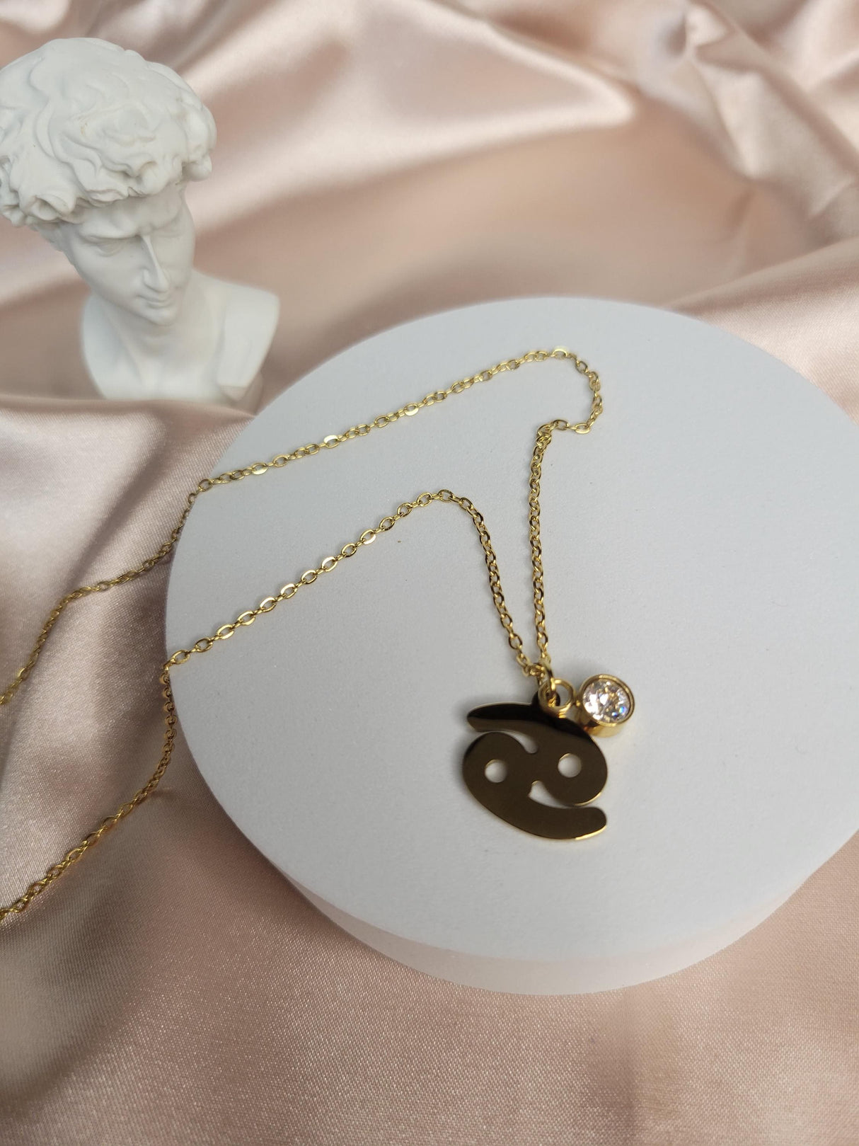 Zodiac Sign Necklace Gold – Astrology Pendant Necklace with Birthstone Charm – Horoscope Jewelry