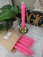 Pink Colored Taper Candles Set with Candle Holder, Color Guide, Altar Decor, Meditation Gift