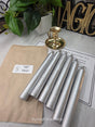 Silver Colored Taper Candles Set with Candle Holder, Color Guide, Altar Decor, Meditation Gift
