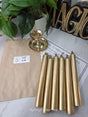 Gold Colored Taper Candles Set with Candle Holder, Color Guide, Altar Decor, Meditation Gift