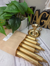 Gold Colored Taper Candles Set with Candle Holder, Color Guide, Altar Decor, Meditation Gift