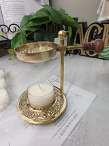 Adjustable Brass Candle Burner Kit | Includes 6 Handmade Soy Tea Lights & Instructions |Fragrance Set