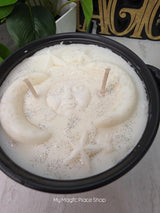 Large Triple Moon Cauldron | Handmade Soy Wax Candle | Double Wick Witchy Decor | Custom Fragrance