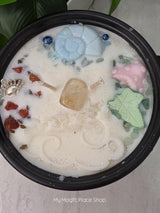 Five Elements Cauldron Candle | Handmade Soy Wax | Earth Air Fire Water Spirit |Pagan Altar