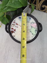 Five Elements Cauldron Candle | Handmade Soy Wax | Earth Air Fire Water Spirit |Pagan Altar