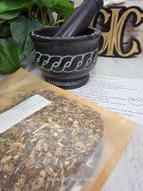 Celtic Soapstone Mortar and Pestle Kit | Herb of Choice Included | Witchcraft | Herbal Altar Tool