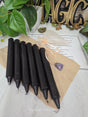 Silver 6 Inch Taper Candle Kit, Candles with Crystal & Color Correspondence Guide, Ritual Candle Set, Spiritual Gift