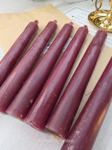 Brown Colored Taper Candles Set with Candle Holder, Color Guide, Altar Decor, Meditation Gift