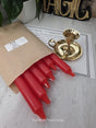 Red Colored Taper Candles Set with Candle Holder, Color Guide, Altar Decor, Meditation Gift