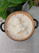 Tree of Life Cauldron Candle | Handmade Soy Wax | Double Wick Decorative | Cottagecore Home Decor