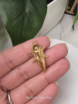 Gold Charm Goddess Pendant, Jewelry Making Supply, Crafting Necklaces, DIY Jewelry, Craft