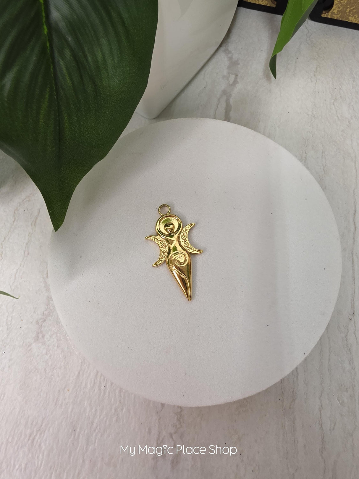 Gold Charm Goddess Pendant, Jewelry Making Supply, Crafting Necklaces, DIY Jewelry, Craft