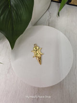 Gold Charm Goddess Pendant, Jewelry Making Supply, Crafting Necklaces, DIY Jewelry, Craft