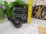 Celtic Soapstone Mortar and Pestle Kit | Herb of Choice Included | Witchcraft | Herbal Altar Tool