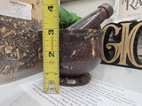 Natural Soapstone Mortar and Pestle Kit | Herb of Choice Included | Witchcraft | Herbal Altar Tool