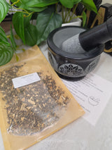 Seven Chakras Soapstone Mortar and Pestle Kit | Herb of Choice Included | Witchcraft | Herbal Altar Tool